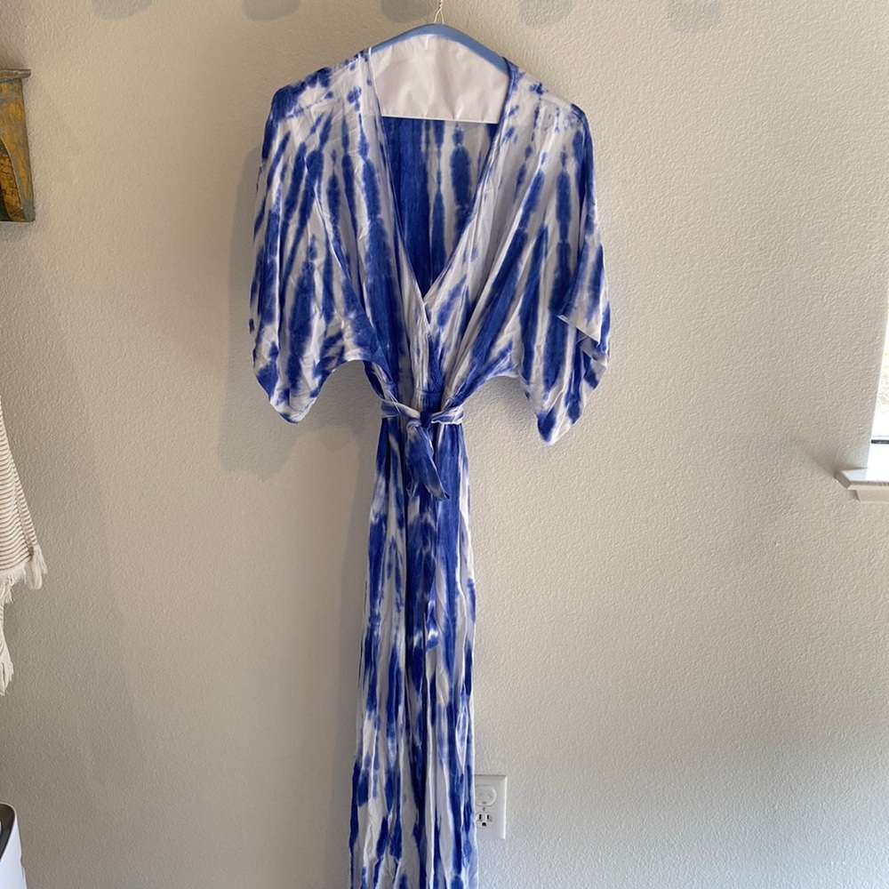 Lulus Wrap Dress Tie Dye - M